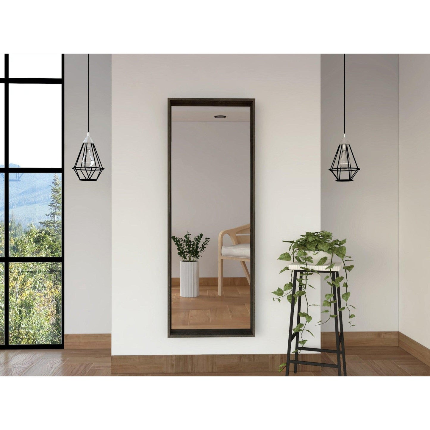 HomeRoots Modern Shadow Box Wall Mirror