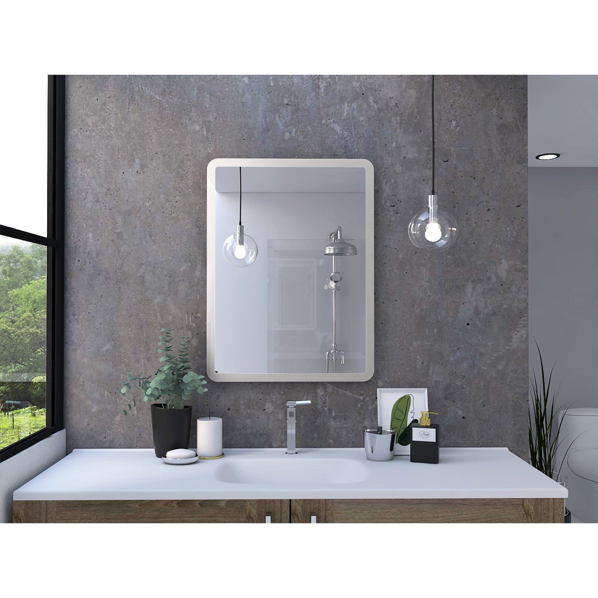 HomeRoots Modern Squoval Shape Wall Mirror