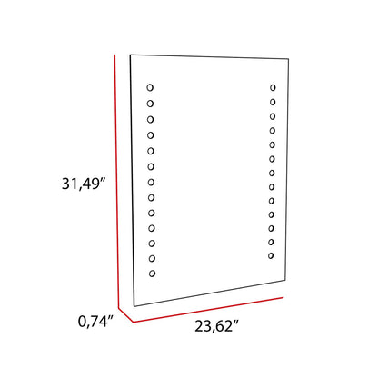 HomeRoots Modern Vertical Dots Design Wall Mirror