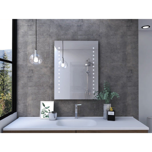 HomeRoots Modern Vertical Dots Design Wall Mirror