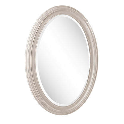 HomeRoots Modern Wall Mirror with Silver Leaf Frame