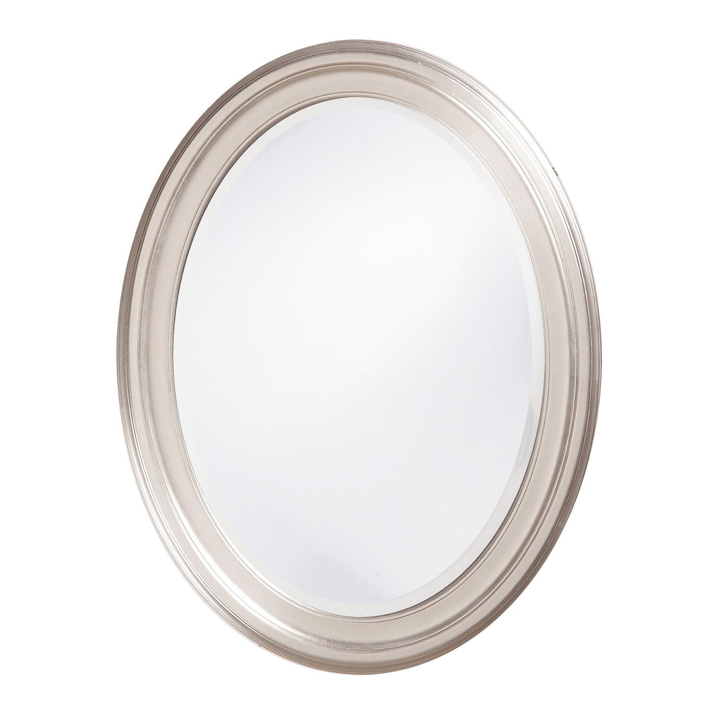 HomeRoots Modern Wall Mirror with Silver Leaf Frame