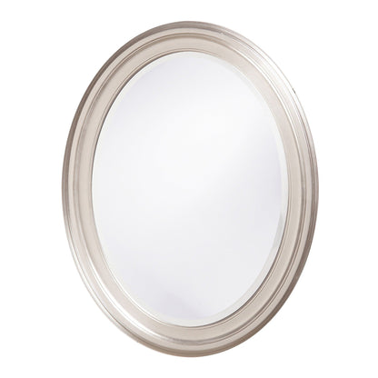HomeRoots Modern Wall Mirror with Silver Leaf Frame
