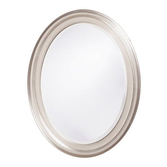 HomeRoots Modern Wall Mirror with Silver Leaf Frame