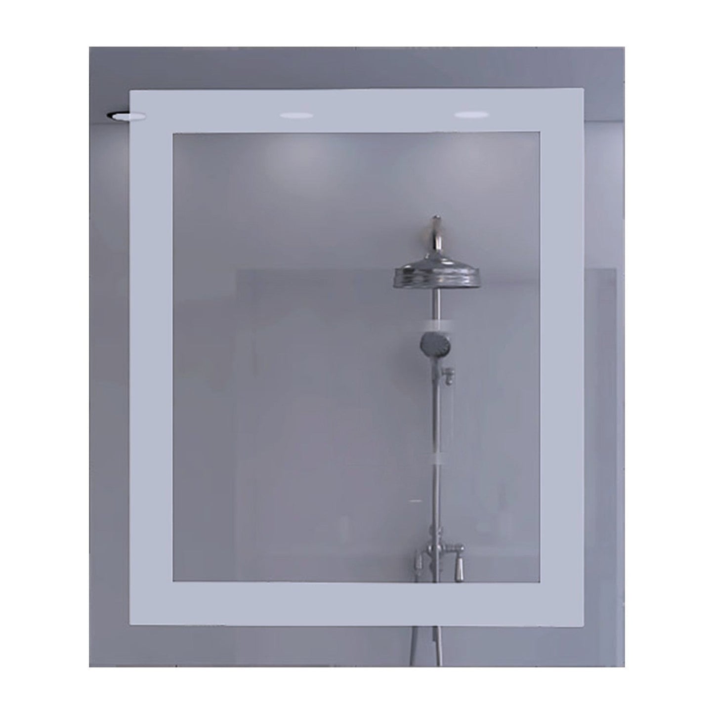 HomeRoots Modern White Border Rectangle Wall Mirror