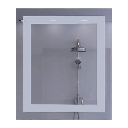 HomeRoots Modern White Border Rectangle Wall Mirror