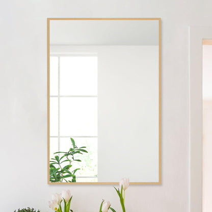 HomeRoots Narrow Gold Rectangular Wall Mirror