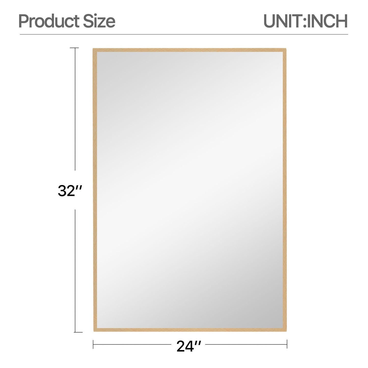 HomeRoots Narrow Gold Rectangular Wall Mirror