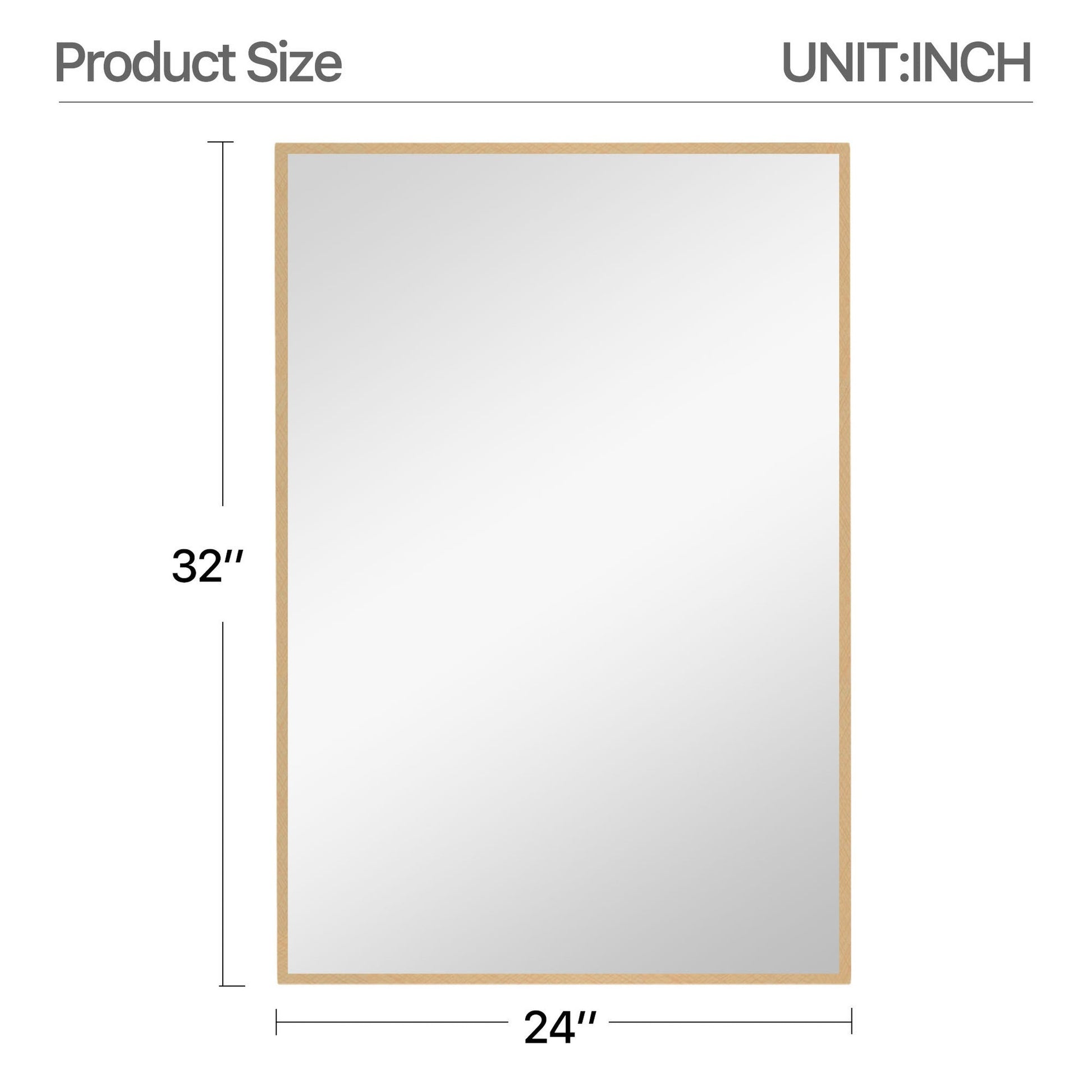 HomeRoots Narrow Gold Rectangular Wall Mirror