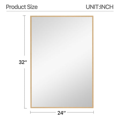 HomeRoots Narrow Gold Rectangular Wall Mirror