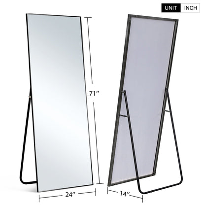 HomeRoots Narrow Minimal Black Wall Mirror