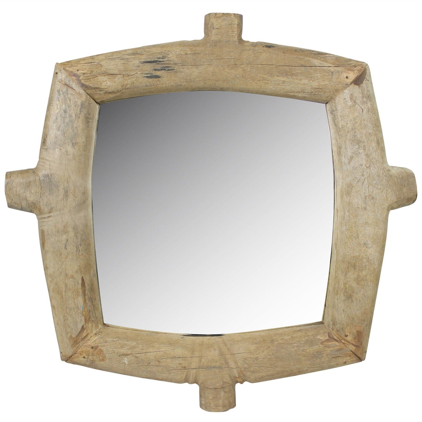 HomeRoots Natural Wooden Square Wall Mirror