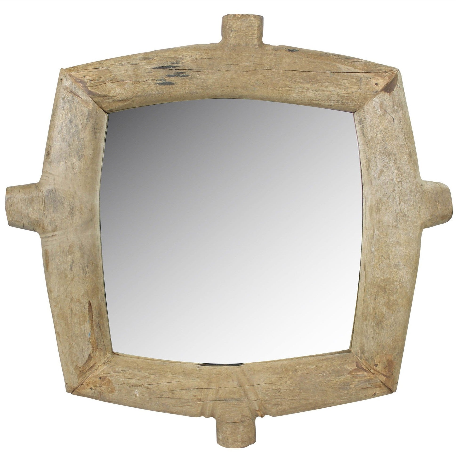 HomeRoots Natural Wooden Square Wall Mirror