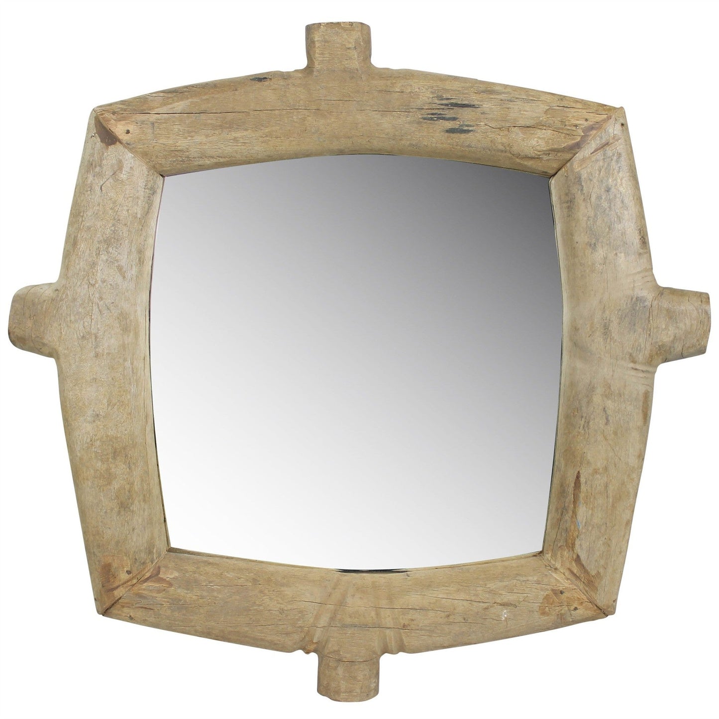 HomeRoots Natural Wooden Square Wall Mirror