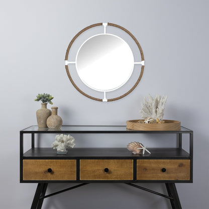 HomeRoots Nautical Round Wall Mirror