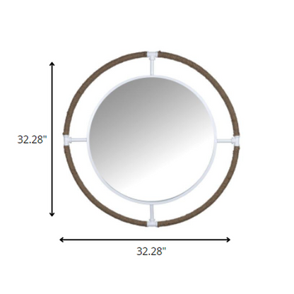 HomeRoots Nautical Round Wall Mirror