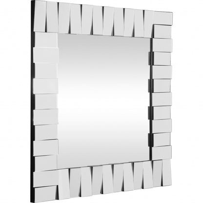 HomeRoots Offset Mirrored Paneled Framed Mirror