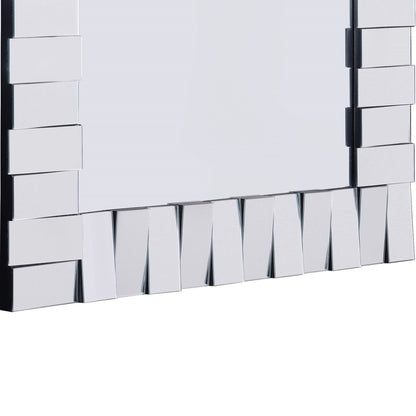 HomeRoots Offset Mirrored Paneled Framed Mirror