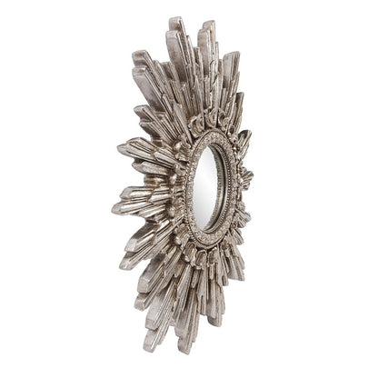 HomeRoots Oval Antiqued Silver Leaf Finish Mirror