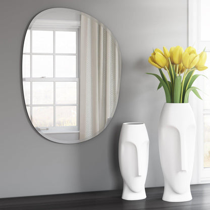HomeRoots Oval Asymmetrical Frameless Mirror