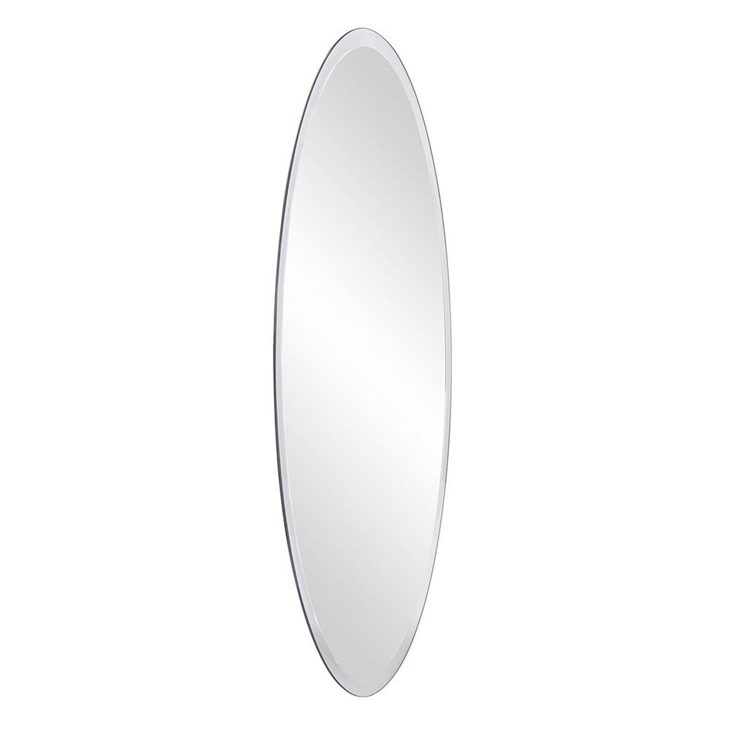 HomeRoots Oval Shaped Frameless Mirror