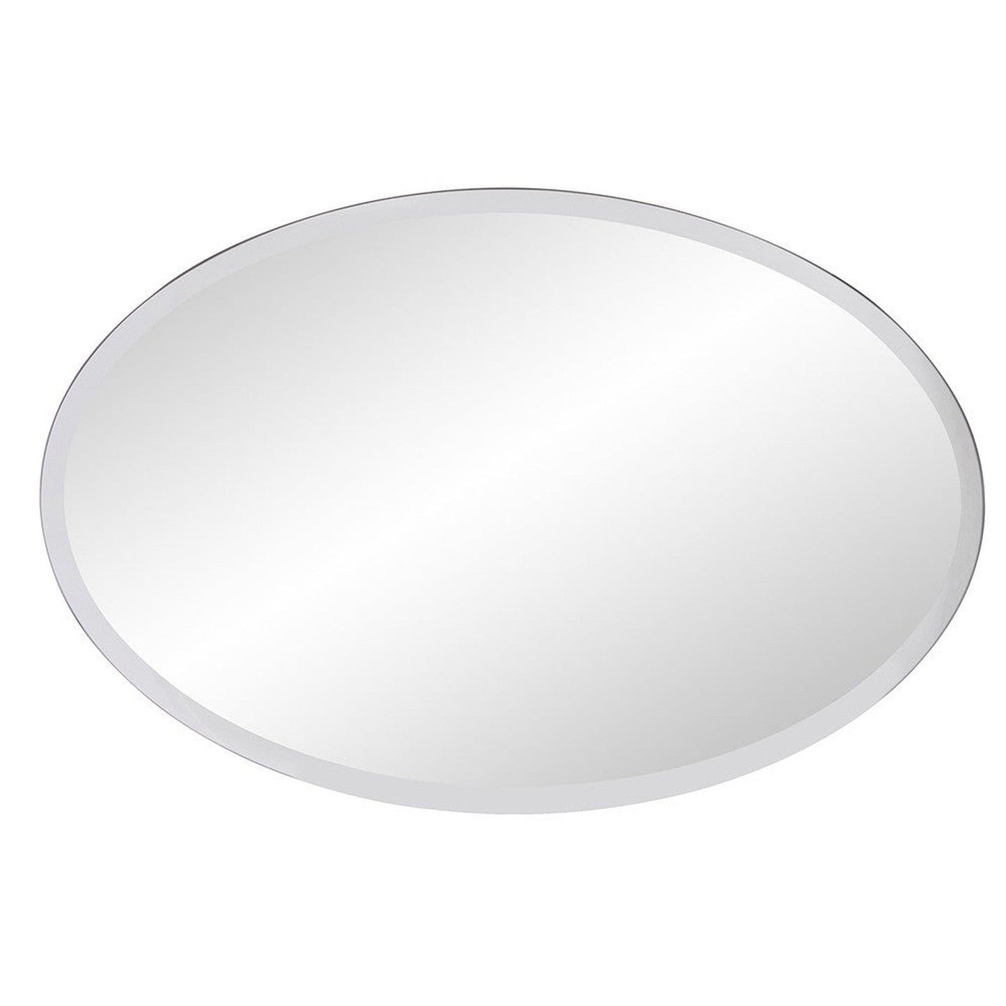 HomeRoots Oval Shaped Frameless Mirror