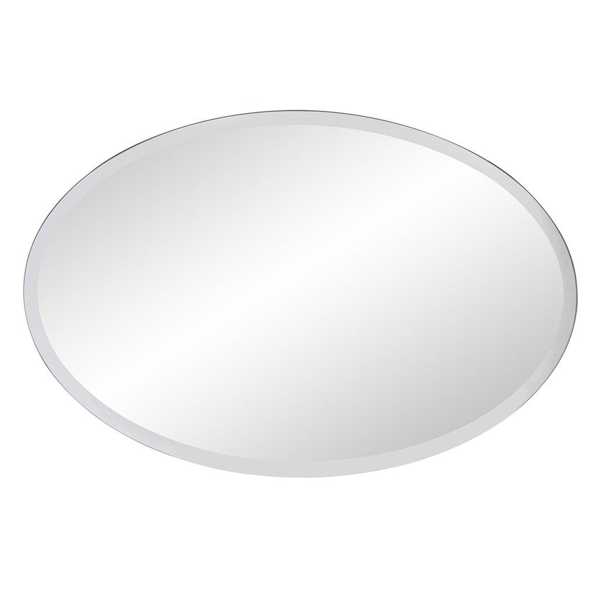 HomeRoots Oval Shaped Frameless Mirror