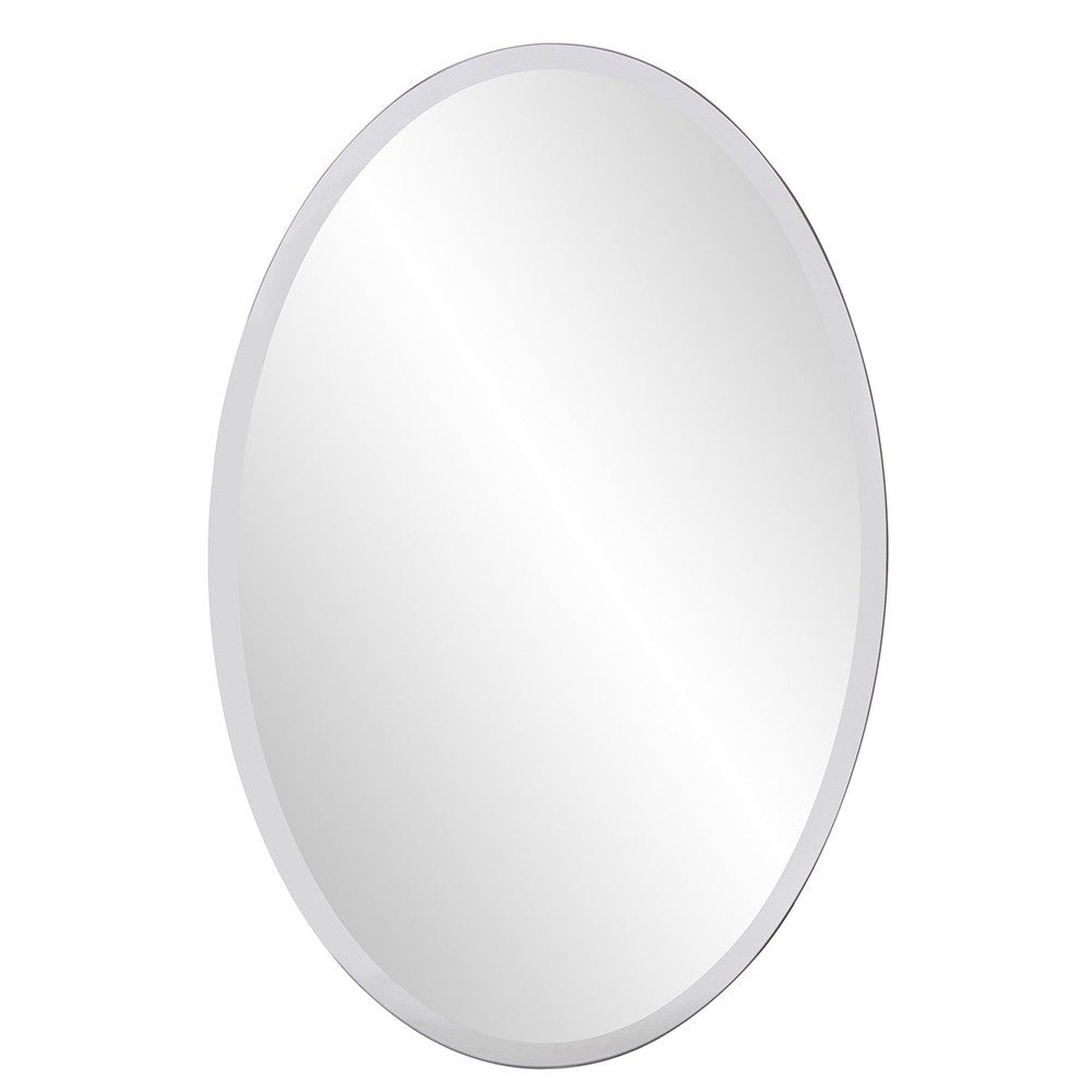 HomeRoots Oval Shaped Frameless Mirror
