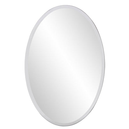 HomeRoots Oval Shaped Frameless Mirror