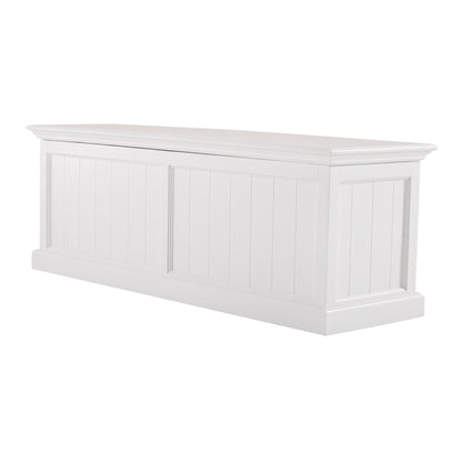 HomeRoots Paneled Storage Chest in Classic White Finish