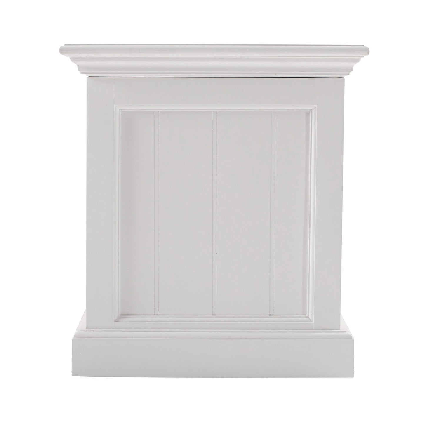 HomeRoots Paneled Storage Chest in Classic White Finish