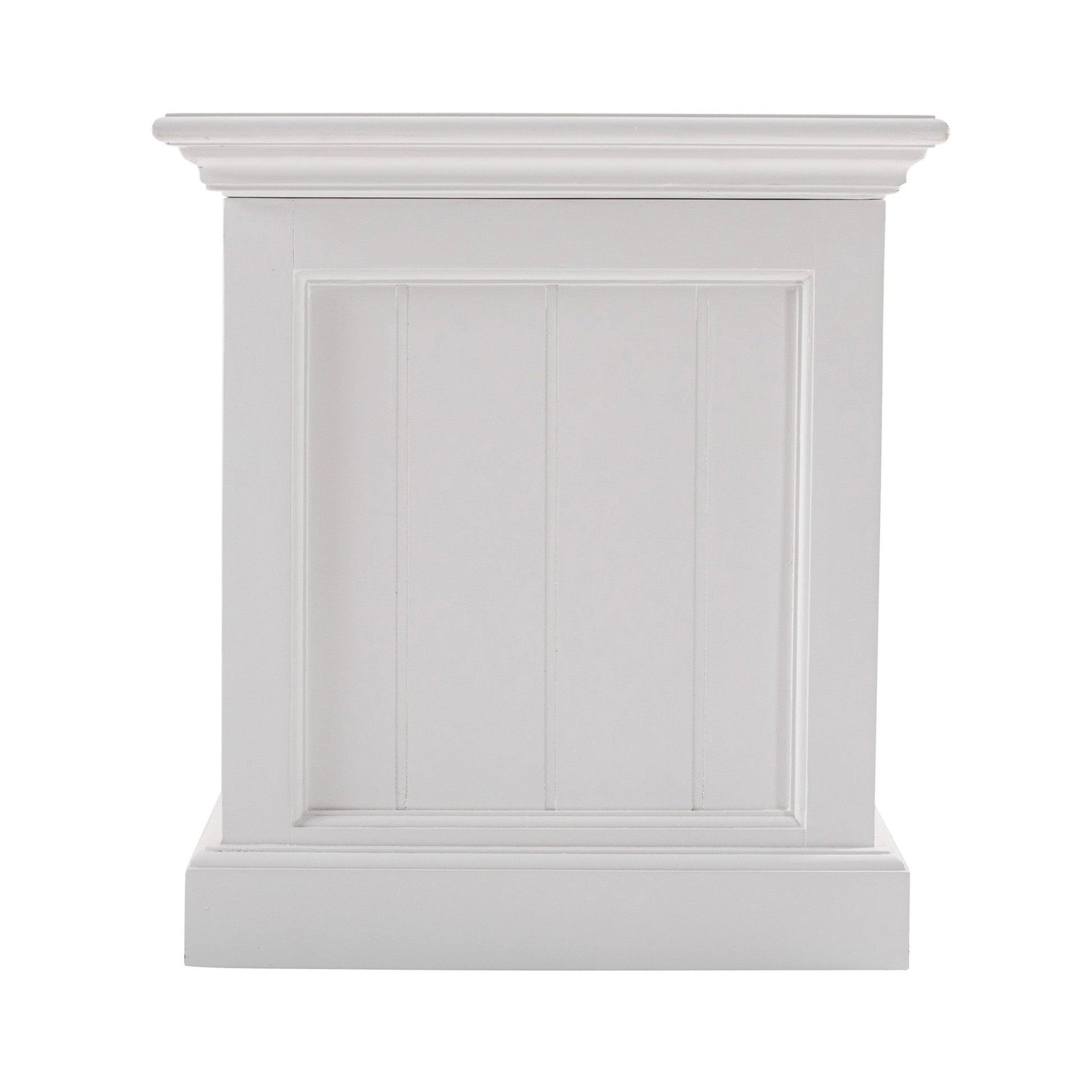 HomeRoots Paneled Storage Chest in Classic White Finish