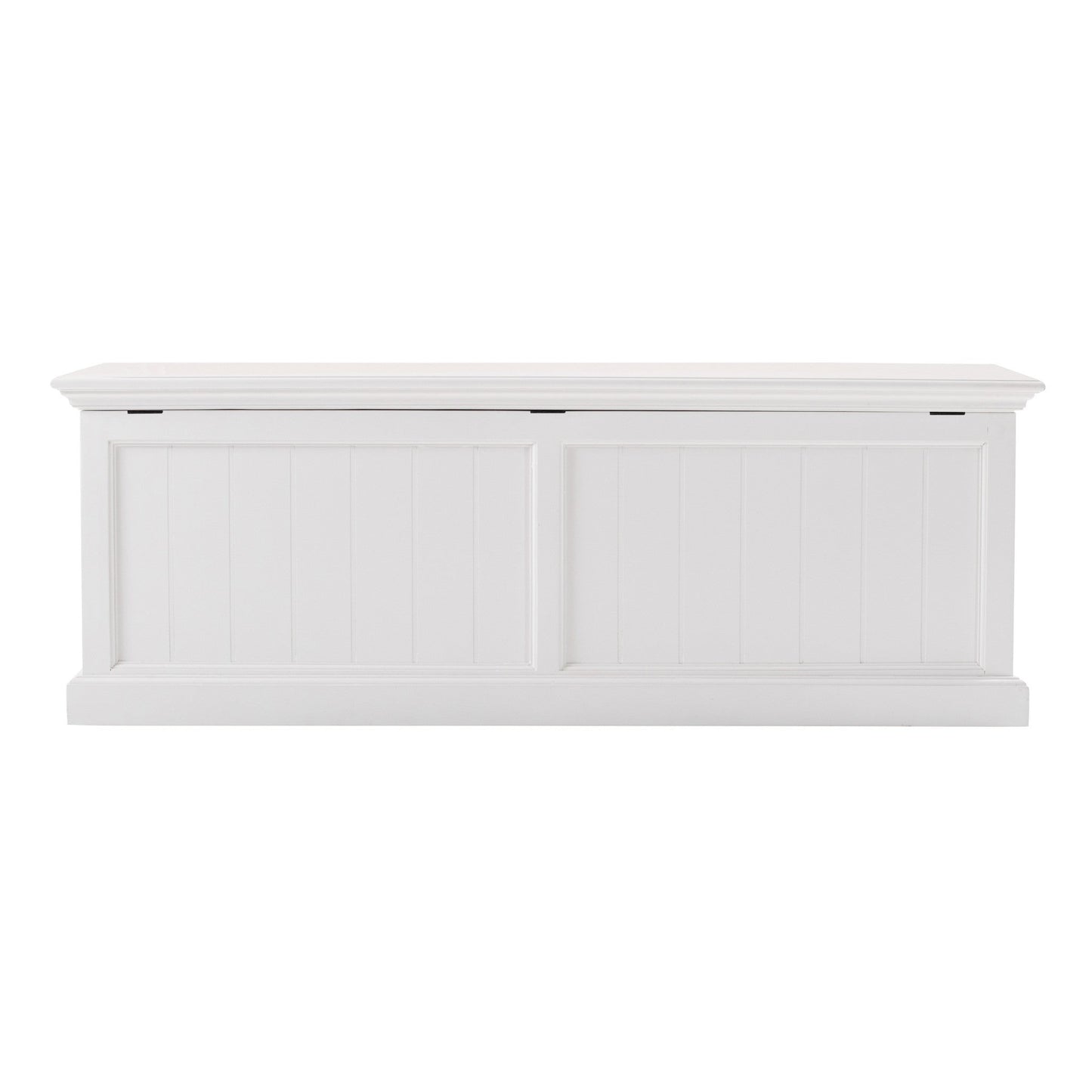 HomeRoots Paneled Storage Chest in Classic White Finish