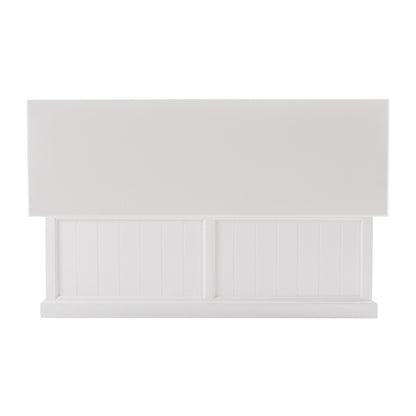 HomeRoots Paneled Storage Chest in Classic White Finish