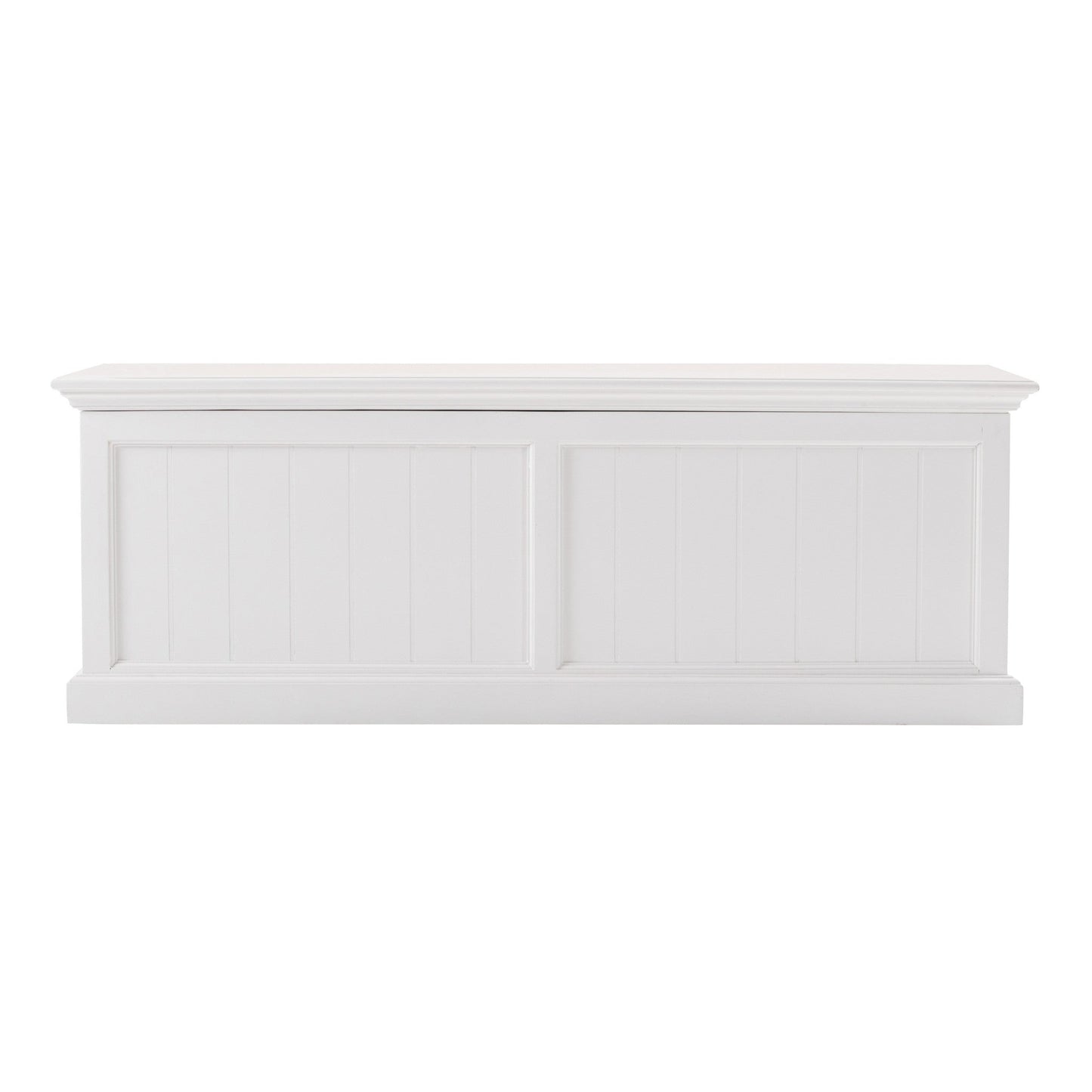 HomeRoots Paneled Storage Chest in Classic White Finish