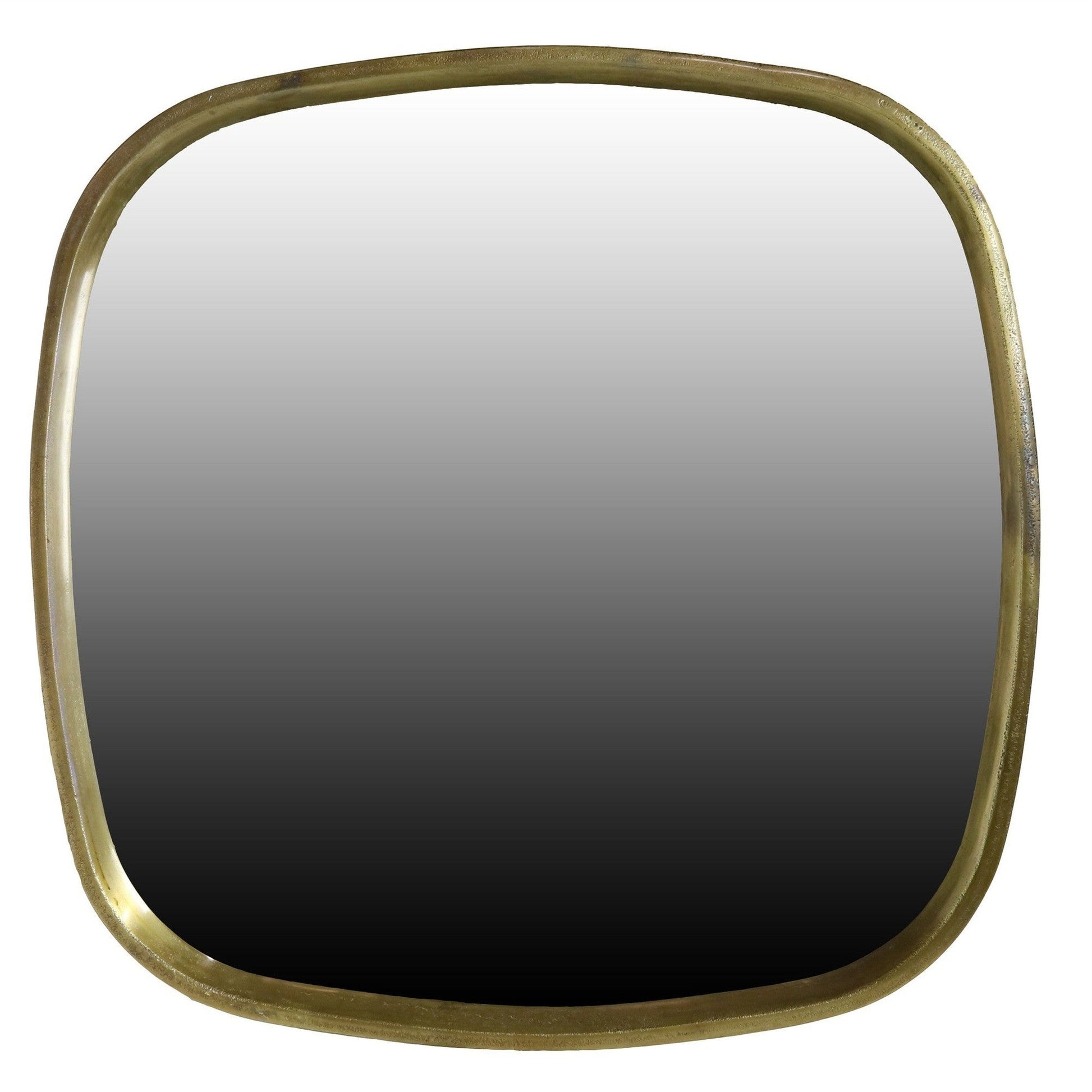 HomeRoots Payton Organic Metal Mirror - Brass