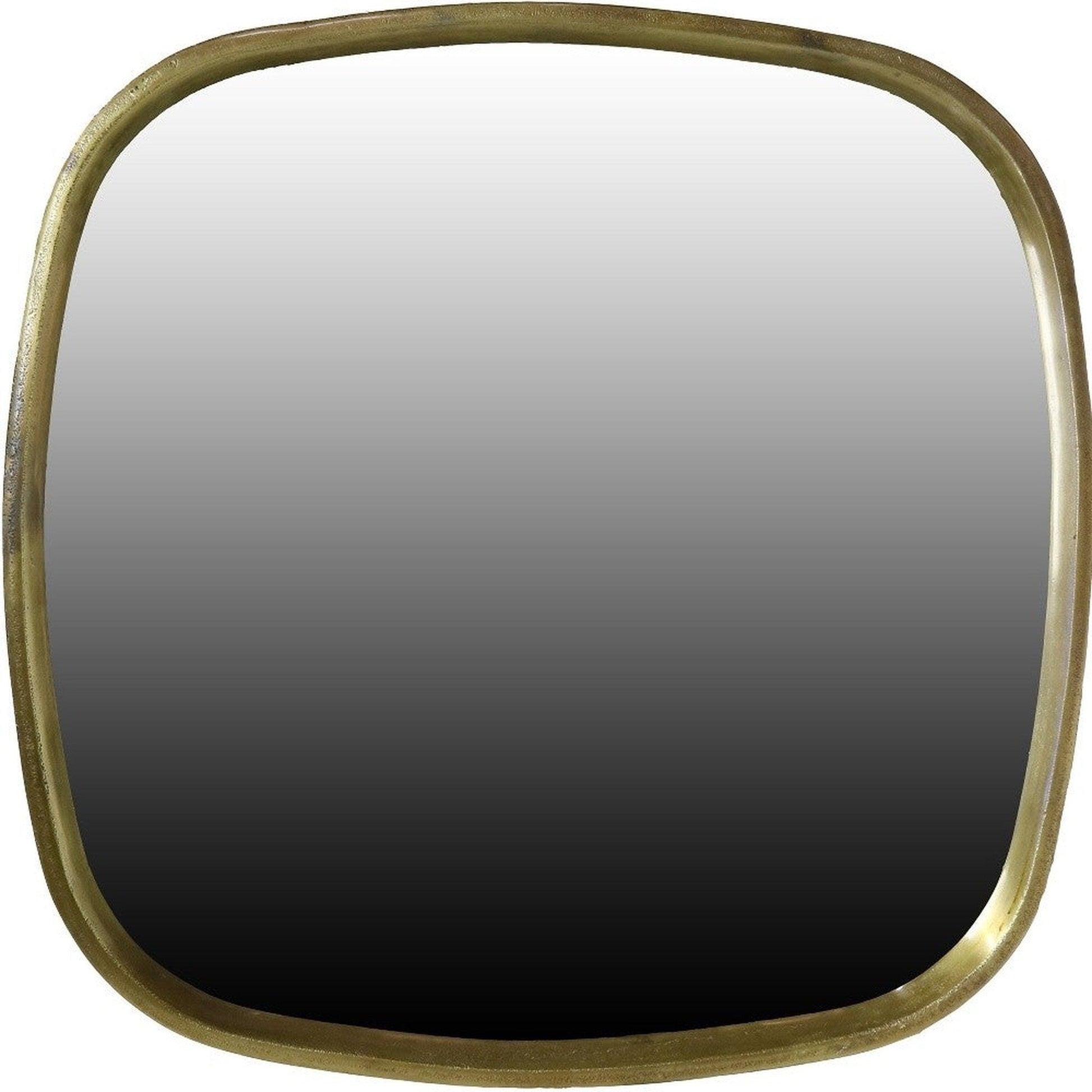 HomeRoots Payton Organic Metal Mirror - Brass