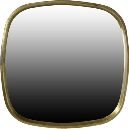 HomeRoots Payton Organic Metal Mirror - Brass
