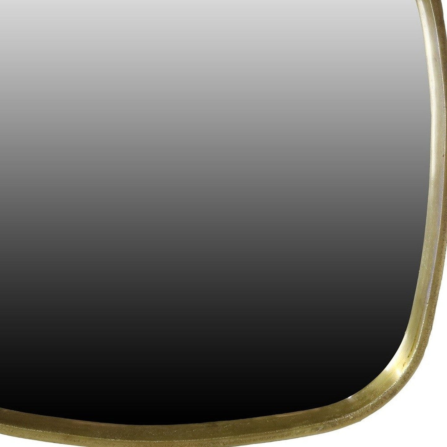 HomeRoots Payton Organic Metal Mirror - Brass