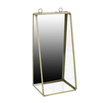 HomeRoots Petite Gold Metal Vanity Mirror with Shelf