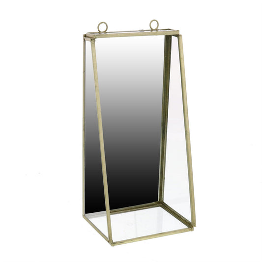 HomeRoots Petite Gold Metal Vanity Mirror with Shelf