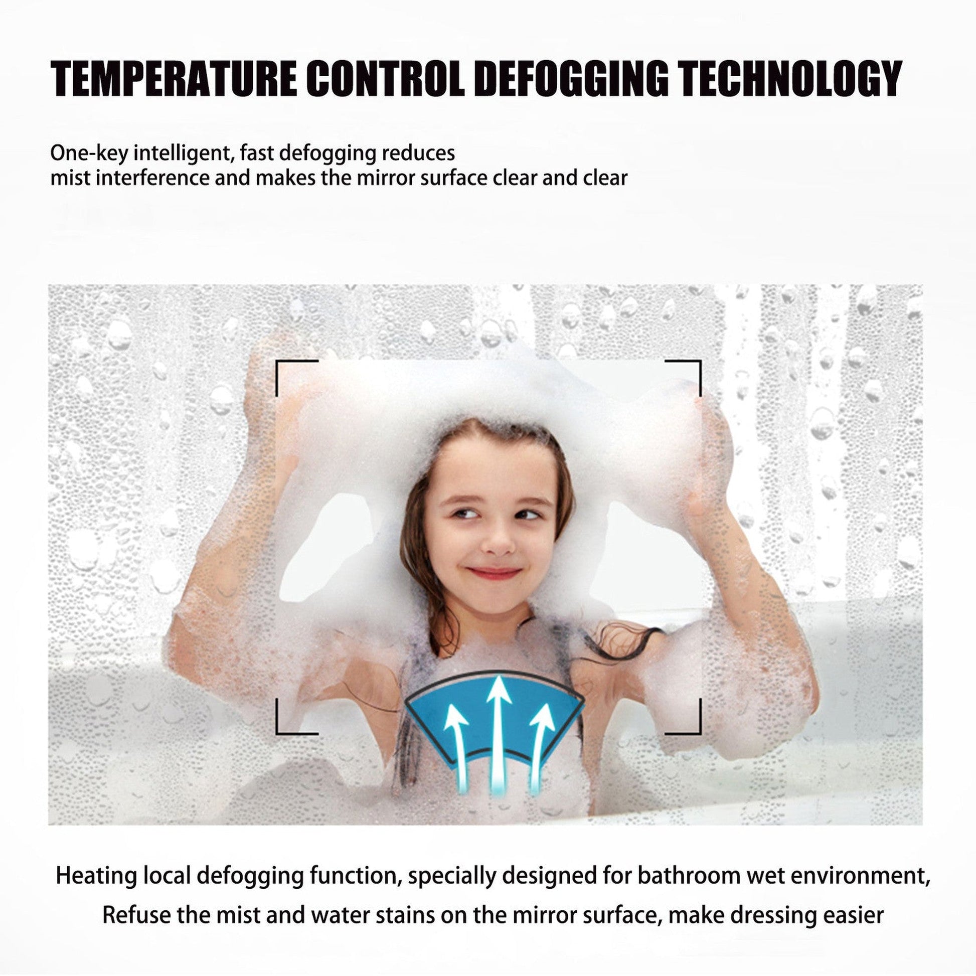 HomeRoots Petite LED Strip Rounded Rectangle Wall Mirror