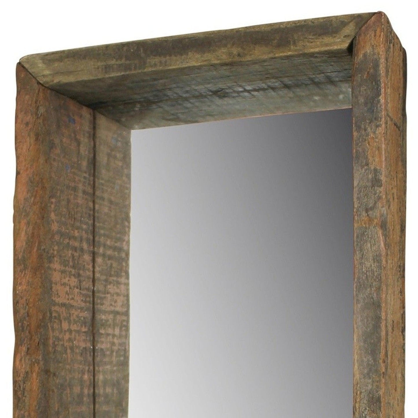 HomeRoots Petite Wooden Mirrored Shelf