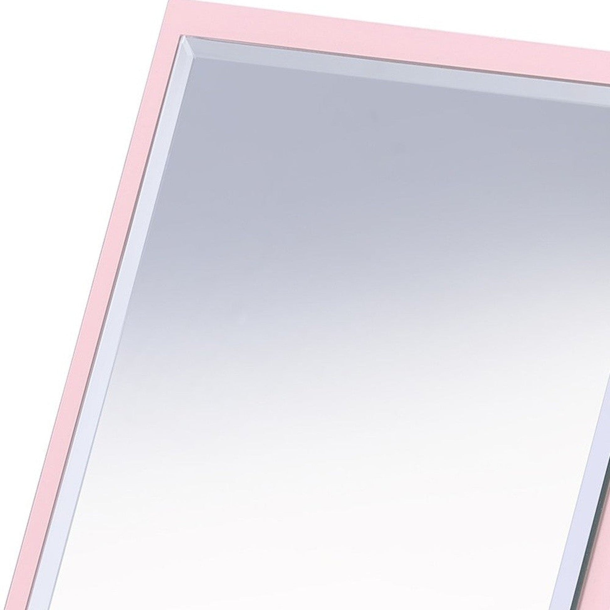 HomeRoots Pretty Pink Square Make Up Vanity Mirror