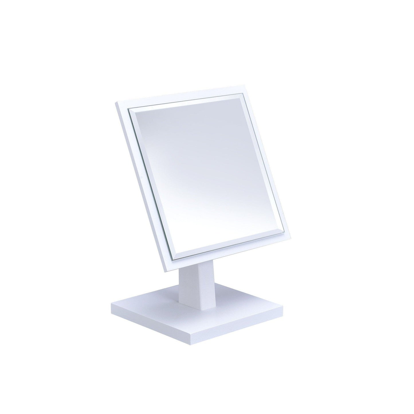 HomeRoots Pretty White Square Make Up Vanity Mirror