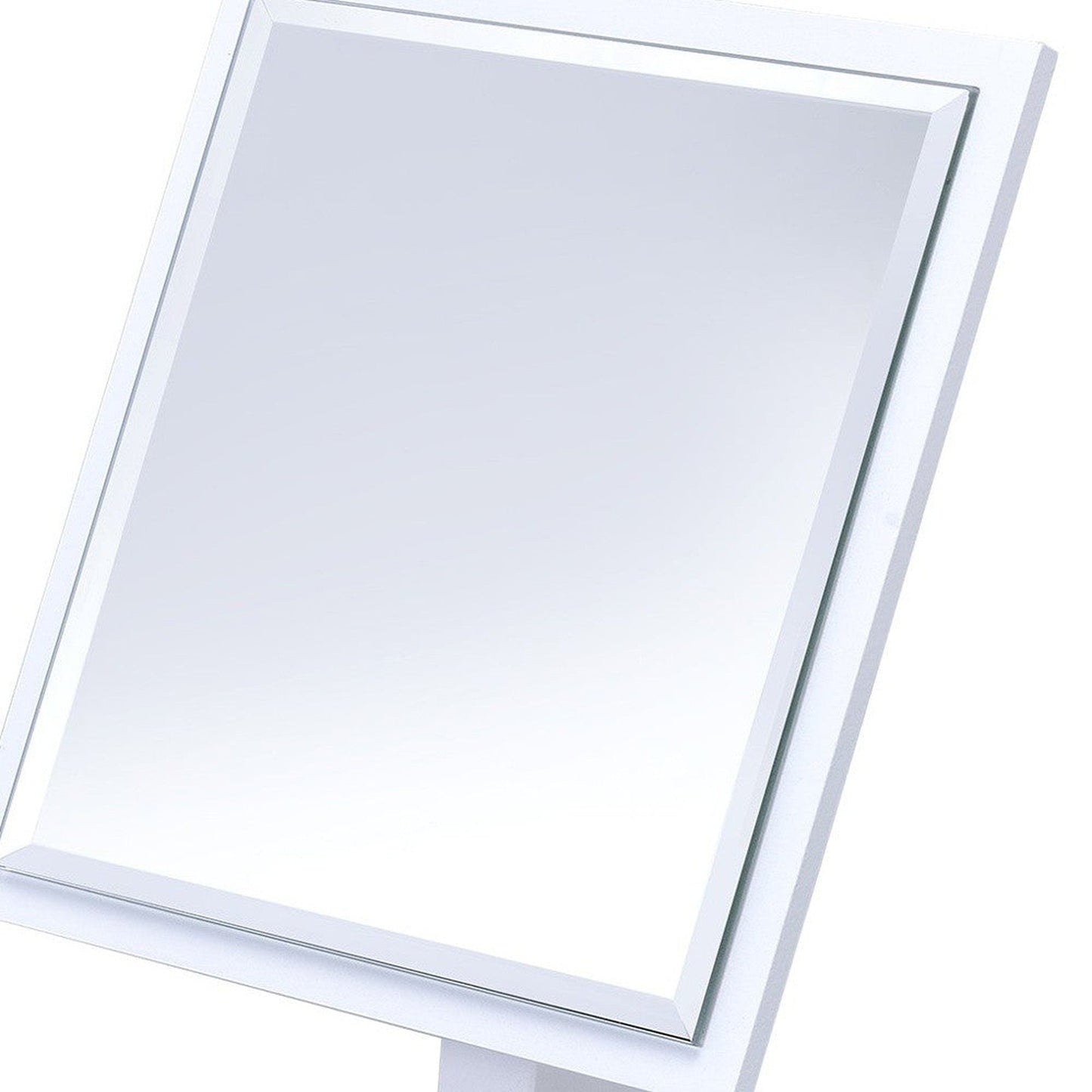 HomeRoots Pretty White Square Make Up Vanity Mirror
