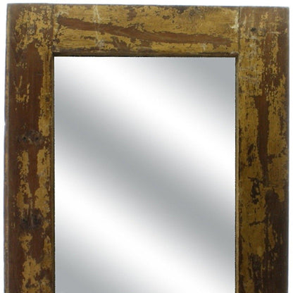 HomeRoots Reclaimed Wood Square Wall Mirror