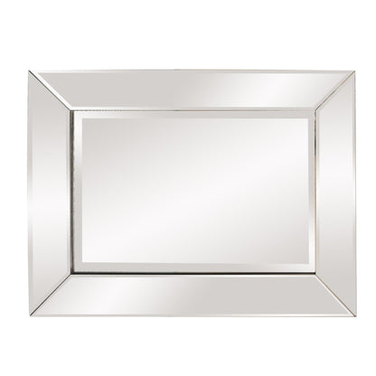 HomeRoots Rectangle Frame Mirror with Mirrored Finish And Beveled Edge