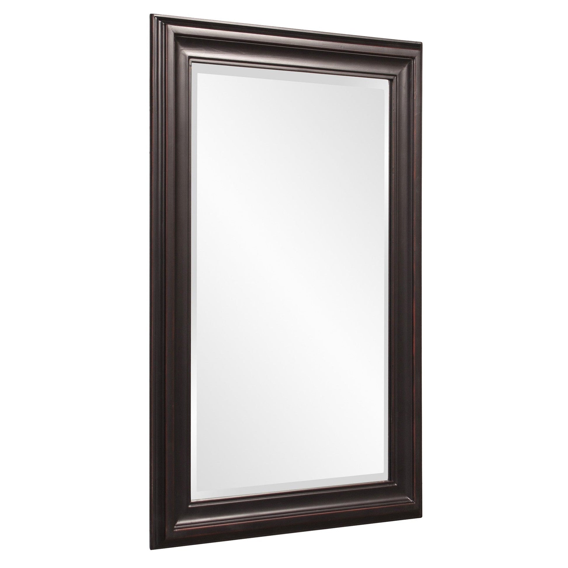 HomeRoots Rectangle Oil Rubbed Bronze Finish Mirror with Wooden Bronze Frame
