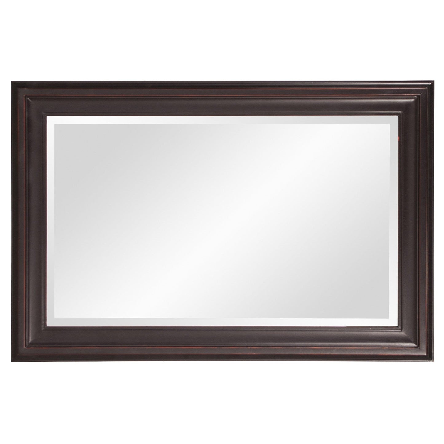 HomeRoots Rectangle Oil Rubbed Bronze Finish Mirror with Wooden Bronze Frame